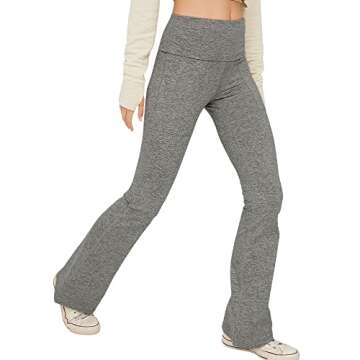 Aurgelmir Women’s High Waisted Flare Yoga Pants with Pockets