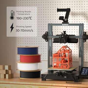 ELEGOO Matte PLA Filament Sakura Pink & Ice Blue 2KG, 1.75mm 3D Printer Filament Dimensional Accuracy +/- 0.02mm, 2pcs 1kg Carboard Spool (2.2lbs) for Most FDM 3D Printers