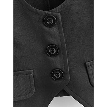 Romwe Women's Stylish Sleeveless Blazer Vest Coat