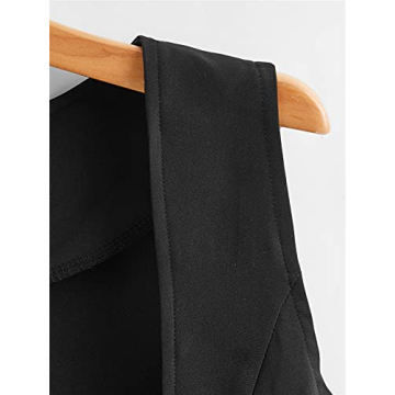Romwe Women's Stylish Sleeveless Blazer Vest Coat