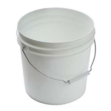 BUCKET - PLASTIC WHITE - 2 GALLON