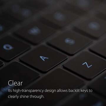 Moshi ClearGuard Keyboard Protector for MacBook Pro 13''/ 16" (2019-2020/US Layout), Touch Bar Compatible, 0.1 mm Thin, Washable & Reusable, Non-Toxic, High Transparency, for MacBook Pro 13''/16"