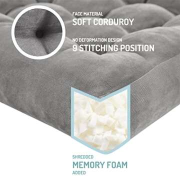 Meditation Floor Pillow Set of 2 - Premium Soft Seating Cushions