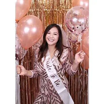 Rose Gold Bachelorette Party Supplies Kit for Celebrations