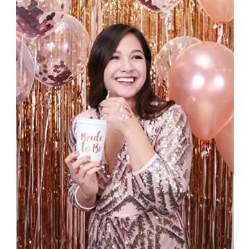 Rose Gold Bachelorette Party Supplies Kit for Celebrations