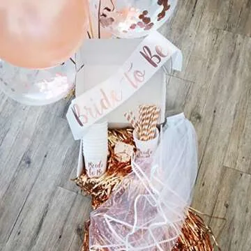 Rose Gold Bachelorette Party Supplies Kit for Celebrations