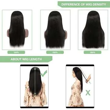 Vroosar 13x4 HD Body Wave Lace Front Wigs Human Hair Wigs for Black Women, 180% Density Brazilian Virgin Glueless Wigs, Pre Plucked with Baby Hair, 30 Inch