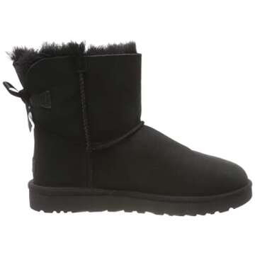 UGG Women's Mini Bailey Bow Ii Boot, Black, 07