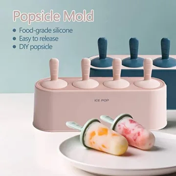 Popsicle Mold Set 4 Pieces Easy Release Silicone Maker