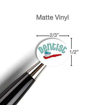 Dentist Appointment Planner Stickers - 54 Fun Vinyl Stickers (1/2 inch)