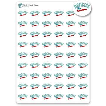 Handmade Dentist Planner Stickers - 54 Fun Vinyl Reminders