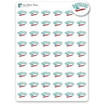Handmade Dentist Planner Stickers - 54 Fun Vinyl Reminders
