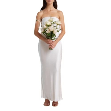 NUFIWI Elegant Satin Maxi Dress for Women - Stylish & Comfortable