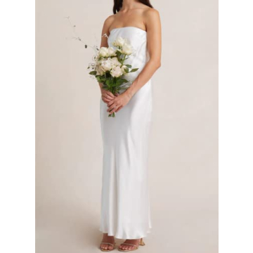 NUFIWI Elegant Satin Maxi Dress for Women - Stylish & Comfortable