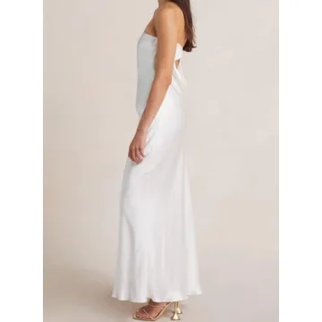 NUFIWI Elegant Satin Maxi Dress for Women - Stylish & Comfortable