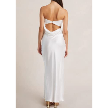 NUFIWI Elegant Satin Maxi Dress for Women - Stylish & Comfortable