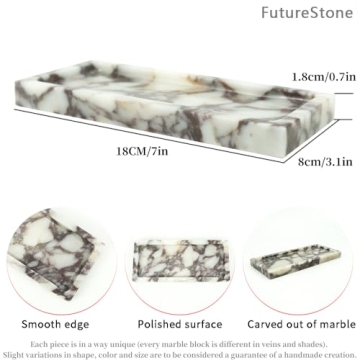 Luxury Natural Marble Hand Towel Tray for Chic Decor