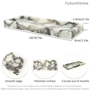Luxury Natural Marble Hand Towel Tray for Chic Decor