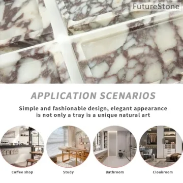 Luxury Natural Marble Hand Towel Tray for Chic Decor