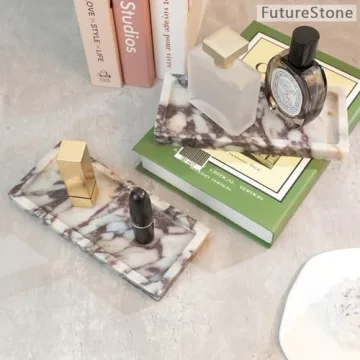 Luxury Natural Marble Hand Towel Tray for Chic Decor