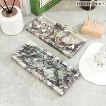 Luxury Natural Marble Hand Towel Tray for Chic Decor