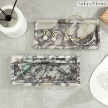 Luxury Natural Marble Hand Towel Tray for Chic Decor