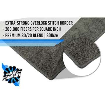 The Rag Company - All-Purpose Microfiber Terry Cleaning Towels - Commercial Grade, Highly Absorbent,...