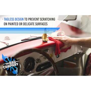 The Rag Company - All-Purpose Microfiber Terry Cleaning Towels - Commercial Grade, Highly Absorbent, Lint-Free, Streak-Free, Kitchens, Bathrooms, Offices, 300gsm, 12in x 12in, Grey (12-Pack)