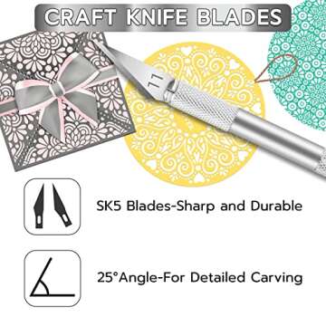 Jetmore 24 Pack Exacto Knife Set for Precision Cutting