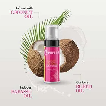 Mielle Brazilian Curly Cocktail Curl Mousse with Babassu Oil 7.5oz