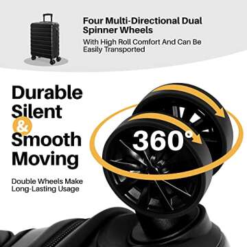 AnyZip 21" Kids Carry On Luggage with USB Port