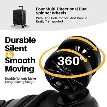 AnyZip 21" Kids Carry On Luggage with USB Port