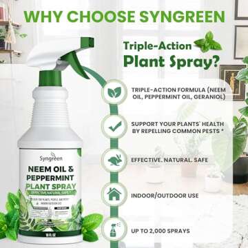 Syngreen Neem Oil Spray for Healthy Indoor Plants 16oz
