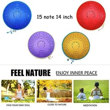 14 Inch 15 Note Tongue Drum Ideal for Yoga and Meditation