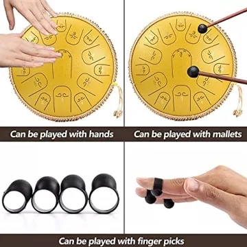 14 Inch 15 Note Tongue Drum Ideal for Yoga and Meditation