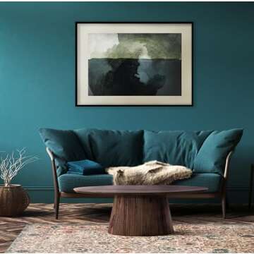 Canarm MADHY Round Coffee Table, Rustic Brown Wood Finish, Elegant Fluted Design, 47.25”x23.5”x15”, Spacious Tabletop, Easy Assembly for Living Room