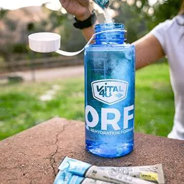 Vital 4U® ORF - Oral Rehydration Formula Electrolyte Replacement Drink Mix, Vegan, Gluten Free, with Monk Fruit - Natural Lemon Flavor - 24 Count