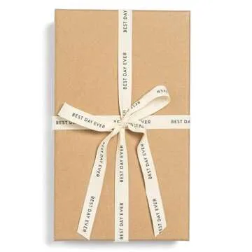 Cotton Herringbone Custom Ribbon Natural 5/8” x 10 Yards