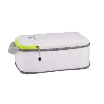 Eagle Creek Pack-It Specter Compression Packing Cubes for Travel S/M - 2 Durable, Lightweight, Water-Resistant Ripstop Fabric Suitcase Organizer Bags, White/Strobe