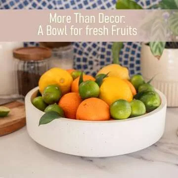 VELOVA Decorative Bowl with 24 Rattan Balls for Home