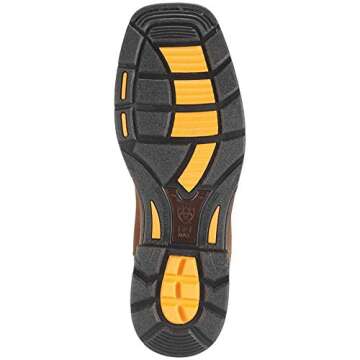 ARIAT Mens Workhog Wide Square Toe Waterproof Work Boot, Bruin Brown/Coffee, 11.5 US