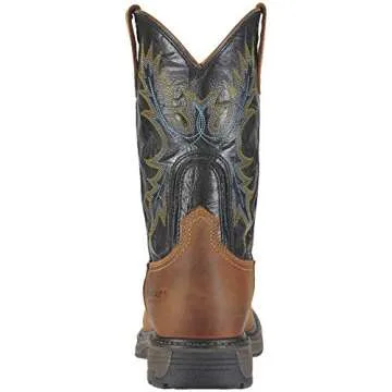 ARIAT Mens Workhog Wide Square Toe Waterproof Work Boot, Bruin Brown/Coffee, 11.5 US