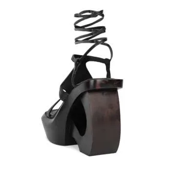 Stylish Jeffrey Campbell IDOLIZE Sandals in Black Brown