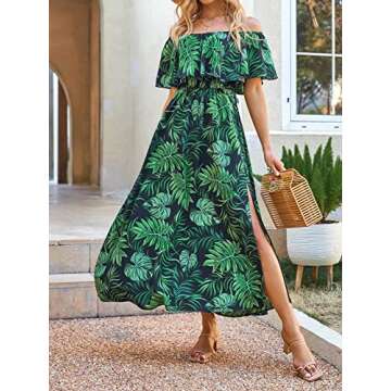 CUPSHE A Shape Off Shoulder Maxi Dress - Summer Style