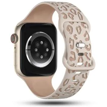 Stylish Leopard Engraved Smart Watch Band for Apple Watch