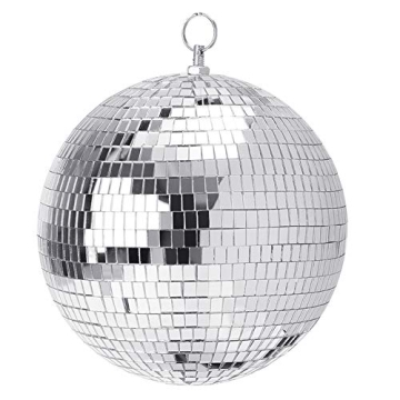 Boshen 12" Disco Mirror Ball - Stunning Shiny Disco Decoration for Celebrations