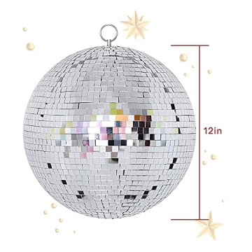 Boshen 12" Disco Mirror Ball for Parties and Events