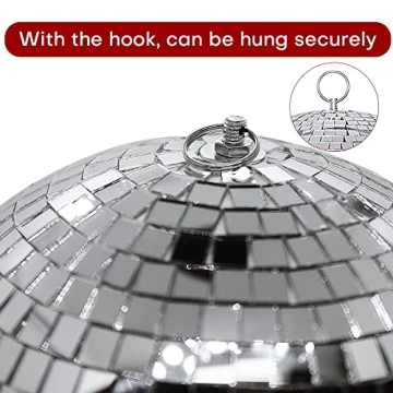 Boshen 12" Disco Mirror Ball for Parties and Events