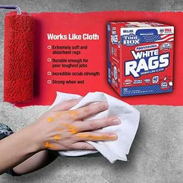 TOOLBOX White Rags Shop Towels - Absorbent & Durable