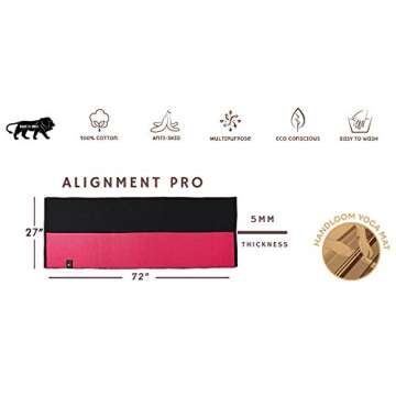 Yoga Land Anti-Skid Cotton Yoga Mat with Carry Bag